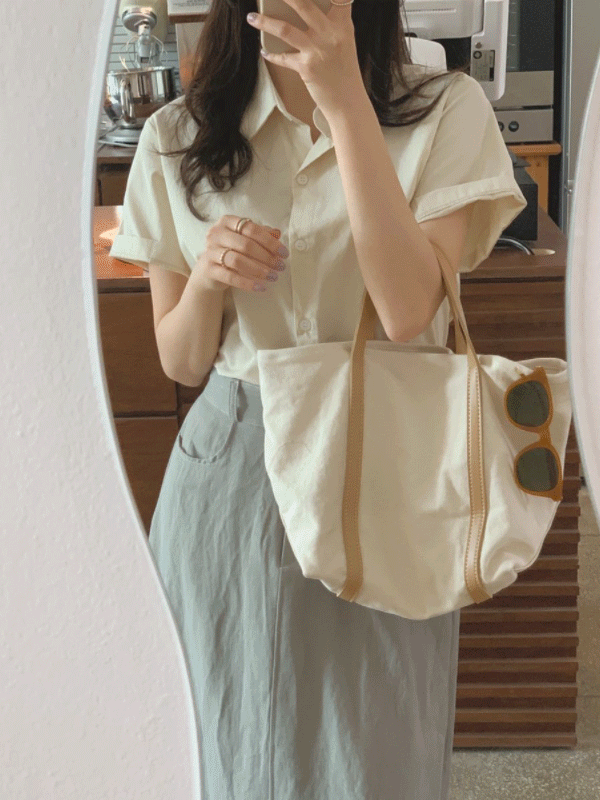 [재진행](8color)르메 여름 파스텔 카라 베이직 루즈핏 반팔 셔츠