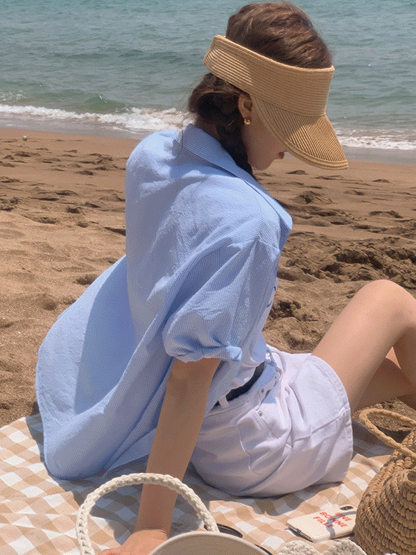 씨리얼 여름 라탄 밀짚 썬캡 모자(2color)