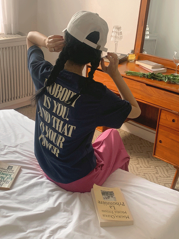 [🍉얼리썸머]바디 레터링 빈티지 루즈핏 봄 반팔 티셔츠(3color)