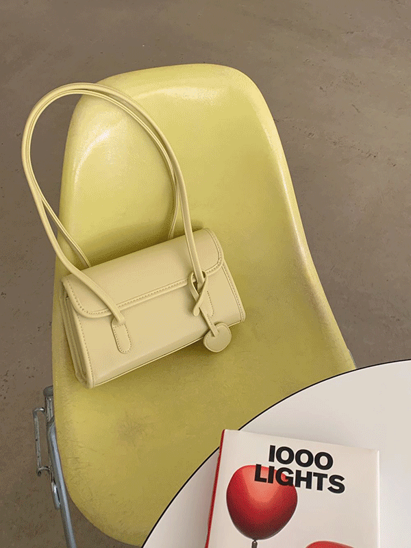 (4color)미엘 파스텔 레더 스퀘어 숄더백 토트백 가방