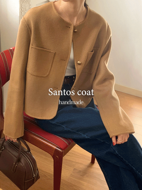 (울90)샌토스 숏 핸드메이드 겨울 자켓 코트(3color)
