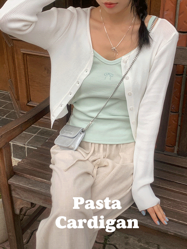[🌸봄세일]파스타 여름 골지 크롭 긴팔 니트 가디건(5color)