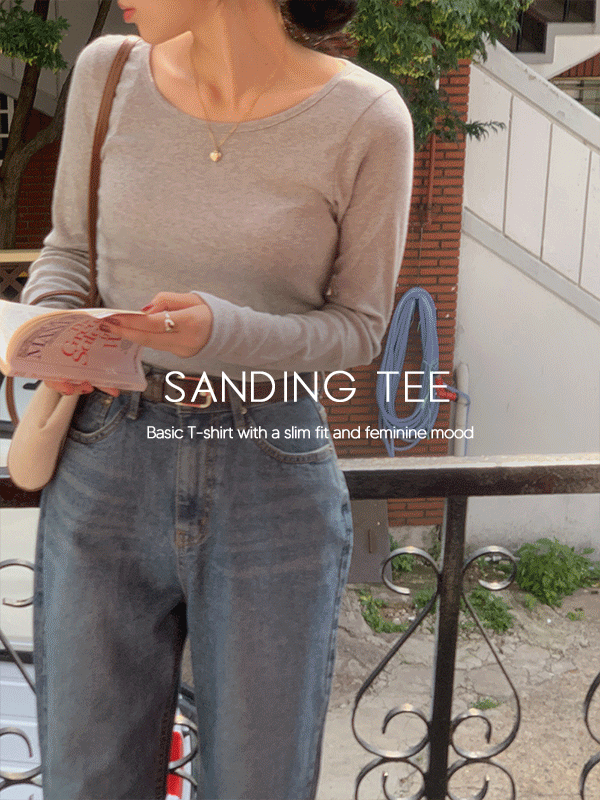 [🔥재구매최고🔥/2만장돌파]샌딩 파스텔 라운드넥 가을 베이직 긴팔 티셔츠(11color)