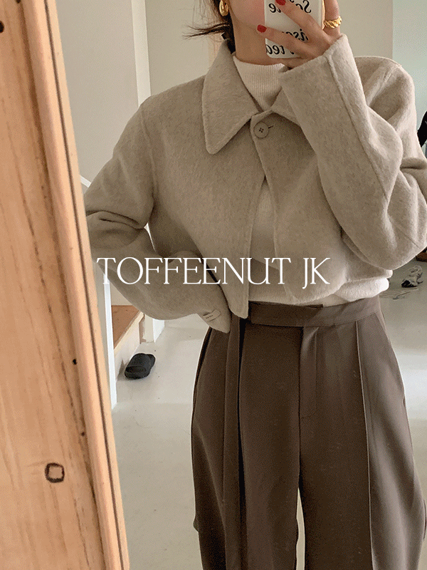 [울90/handmade]토피넛 크롭 핸드메이드 카라  숏 울 코트 자켓(5color) 올드머니룩/하객룩