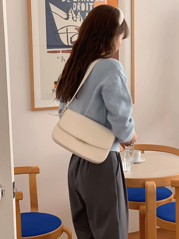 (3color)모먼트 레더 숄더 스퀘어 데일리백 가방