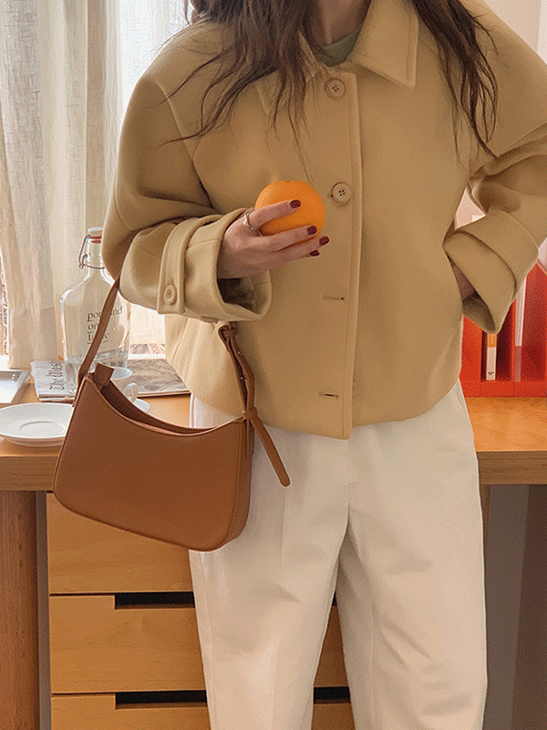 [🍉얼리썸머](2color)레노 레더 스퀘어 핸들 숄더백 가방