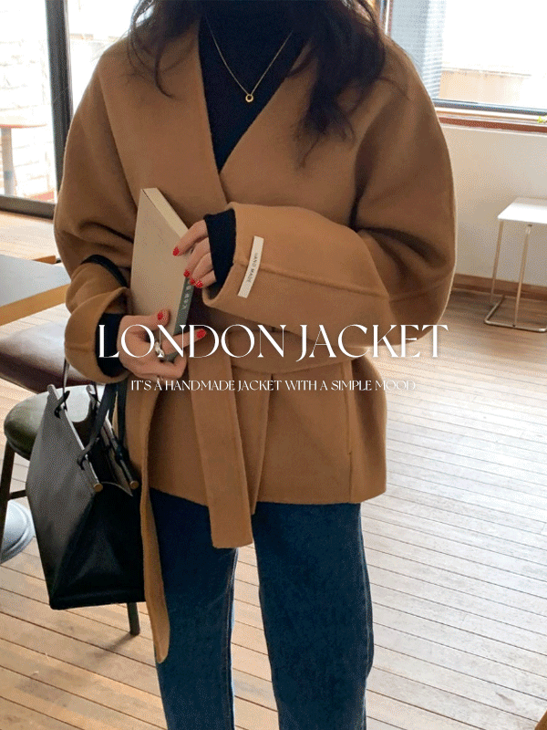 (3color)런던 노카라 겨울 핸드메이드 숏 자켓 코트