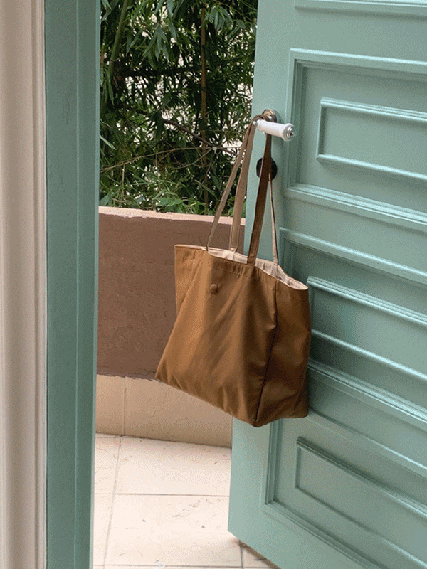 오프너 오픈 양면 배색 숄더 쇼퍼백 가방(2color)