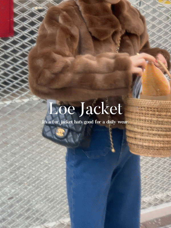 로에 밍크 페이크퍼 겨울 크롭 숏 자켓(3color)