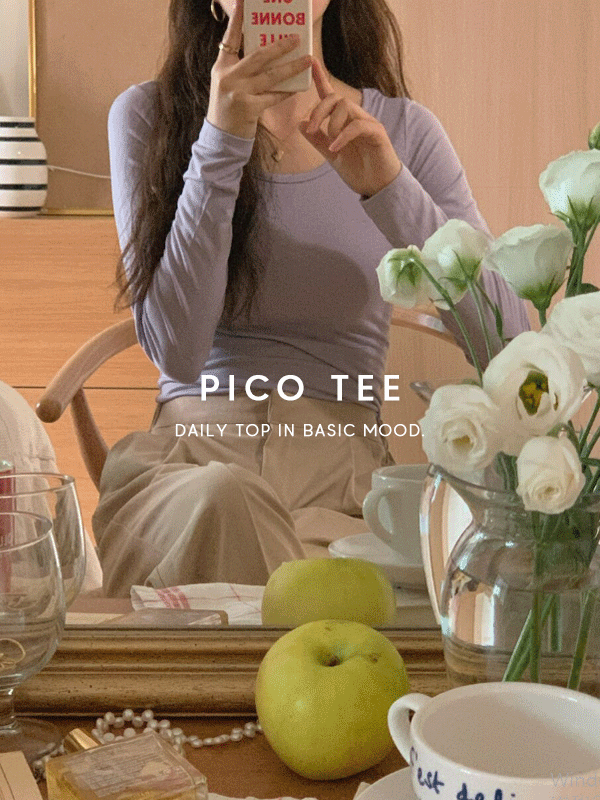 [🌸봄세일]피코 파스텔 가을 슬림 쫀쫀 라운드넥 티셔츠(9color)
