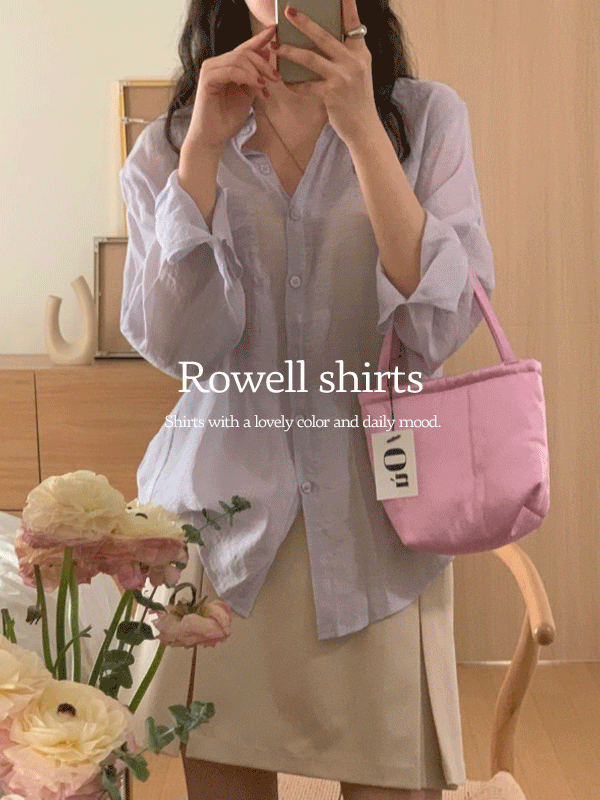 로웰 봄 파스텔 루즈핏 카라 셔츠(20color)