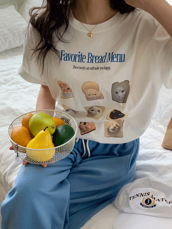 데즈 봄 레터링 루즈핏 반팔 티셔츠(2color)